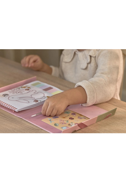 Omaľovánky s vodovkami a samolepkami Rosa Fairy Garden