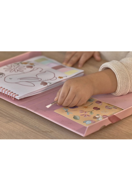 Omaľovánky s vodovkami a samolepkami Rosa Fairy Garden