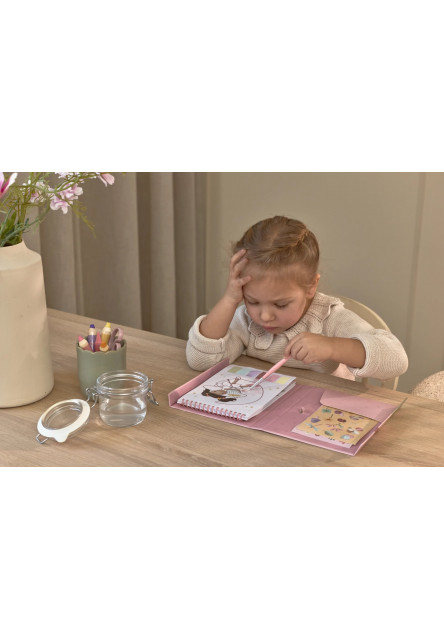 Omaľovánky s vodovkami a samolepkami Rosa Fairy Garden