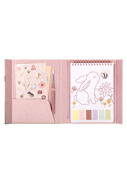 Omaľovánky s vodovkami a samolepkami Rosa Fairy Garden