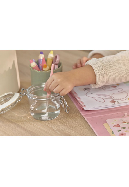 Omaľovánky s vodovkami a samolepkami Rosa Fairy Garden