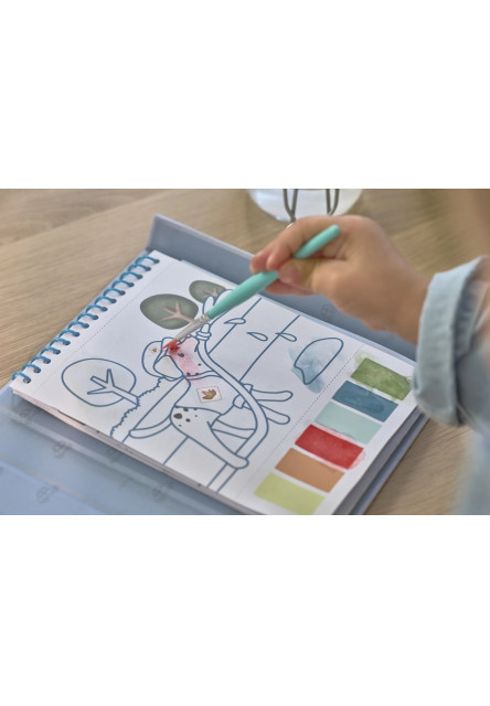 Omaľovánky s vodovkami a samolepkami Jim Doprava