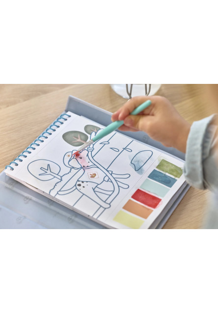 Omaľovánky s vodovkami a samolepkami Jim Doprava