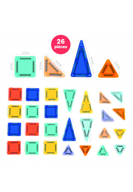 Magnetická stavebnica mini 26 ks