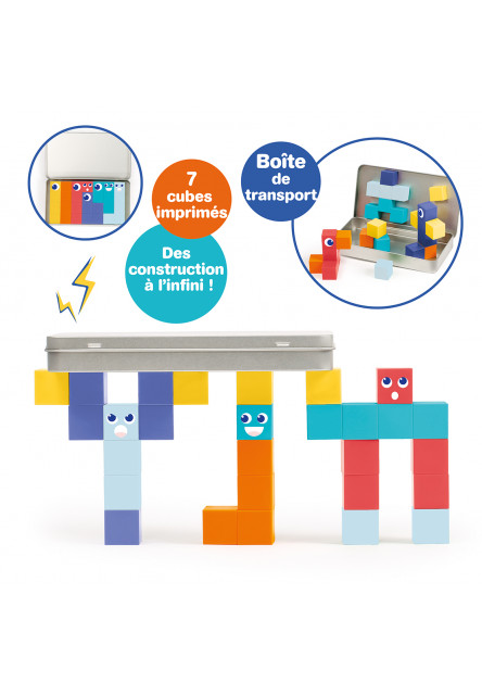 Magnetická stavebnica kocky 28 ks