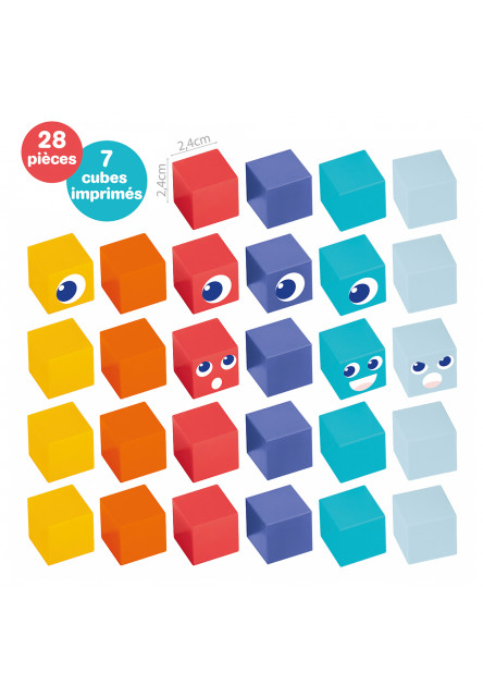 Magnetická stavebnica kocky 28 ks