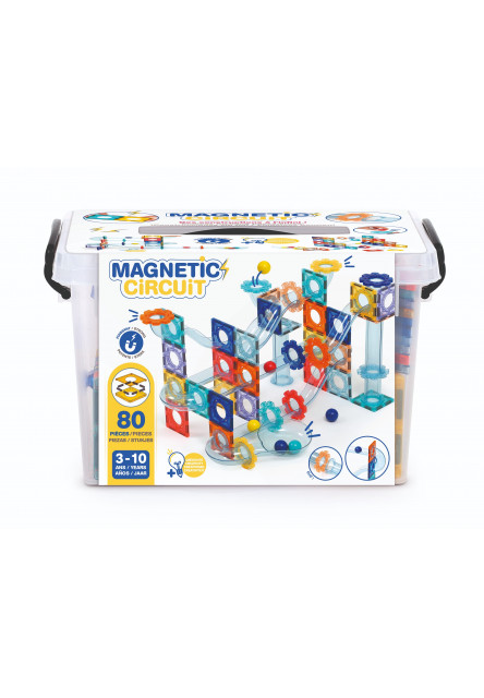 Magnetická stavebnica guličková dráha 80 ks