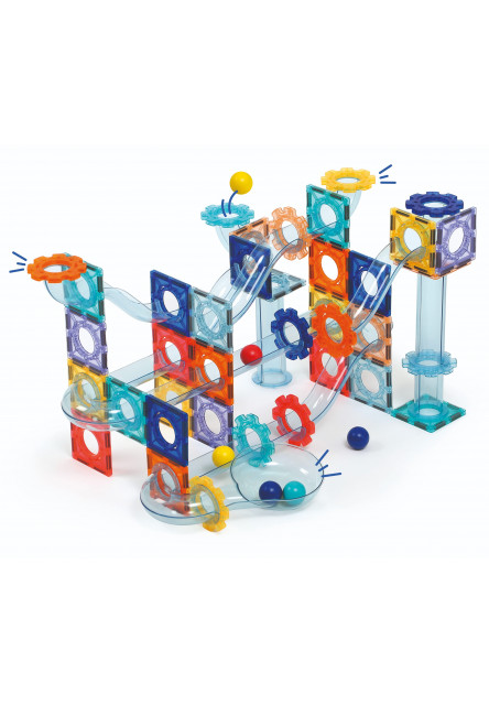 Magnetická stavebnica guličková dráha 80 ks