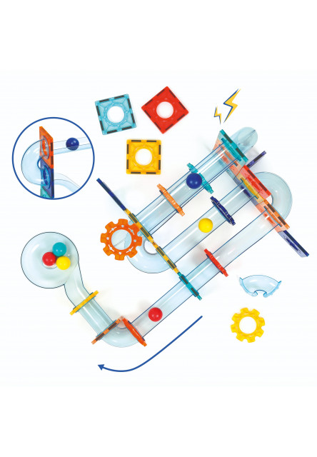 Magnetická stavebnica guličková dráha 80 ks