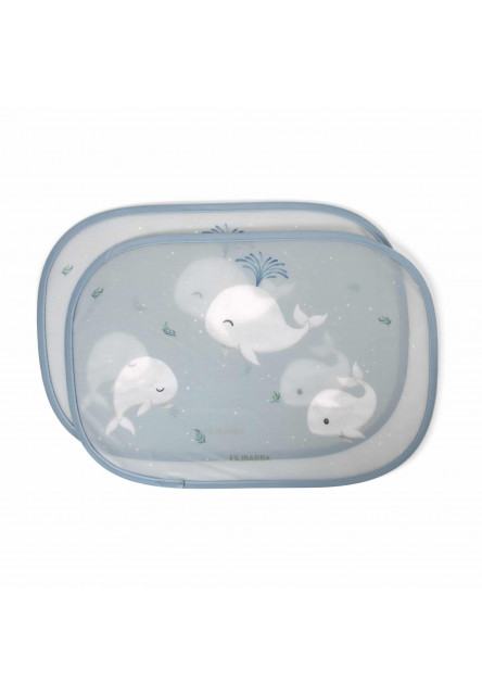 Slnečné clony do auta - christian´s whale tales - 2ks