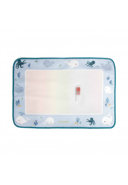 Vodová maliarska podložka - christian´s whale tales