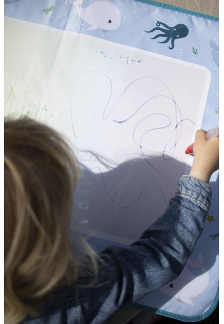 Vodová maliarska podložka - christian´s whale tales