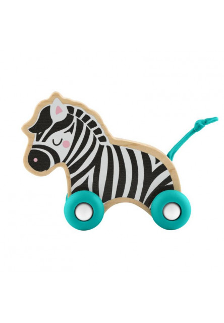Fisher Price drevený postrkovací lev a zebra 