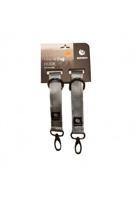 Úchyty pro zavěšení tašky na kočárek Grey