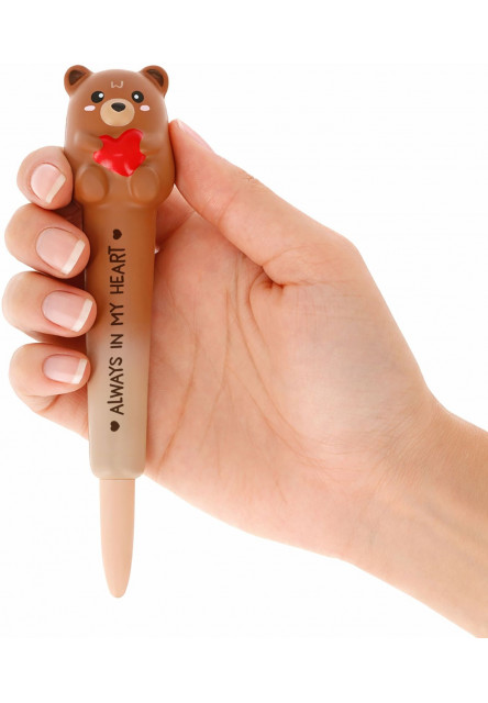 Antistresové gélové pero Legami Squishy Gel Pen - Squeezies - Teddy Bear 0,5 mm