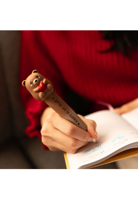 Antistresové gélové pero Legami Squishy Gel Pen - Squeezies - Teddy Bear 0,5 mm