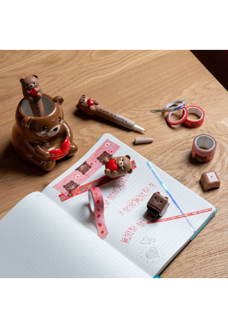 Dekoračná valčeková pečiatka Legami Teddy Bear - Brown