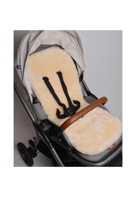Podložka do kočíka jahňacej kože Off White