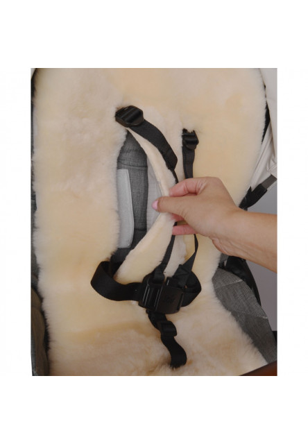 Podložka do kočíka jahňacej kože Off White