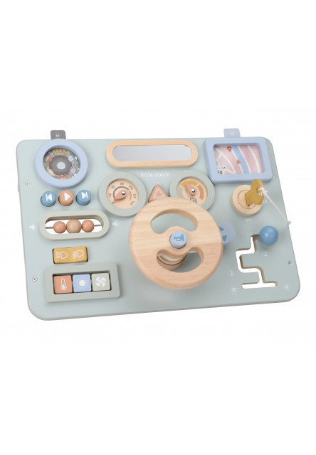 Pult s aktivitami a volantom drevený