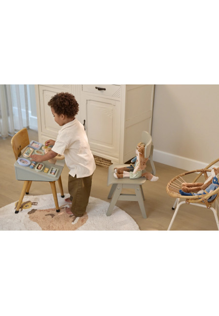 Pult s aktivitami a volantom drevený