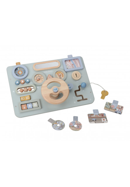 Pult s aktivitami a volantom drevený