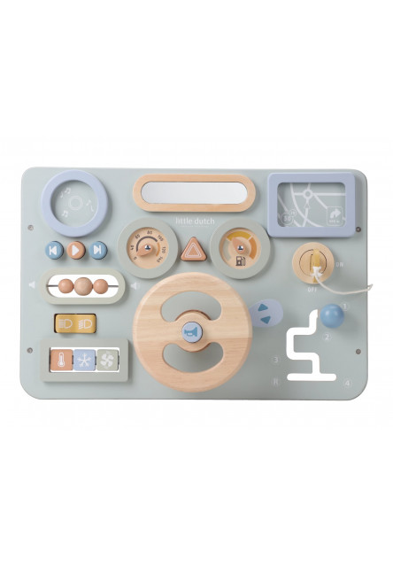 Pult s aktivitami a volantom drevený