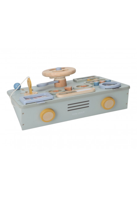 Pult s aktivitami a volantom drevený