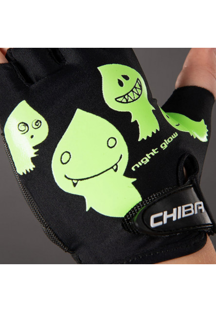 Chiba Detské cyklistické rukavice COOL KIDS GHOST S