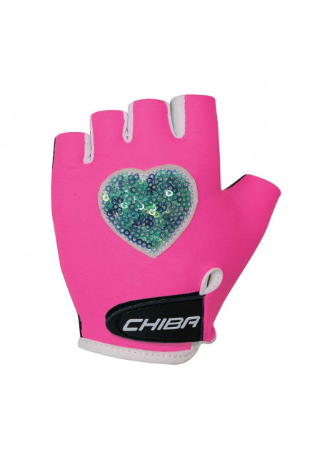 Chiba Detské cyklistické rukavice COOL KIDS HEART L
