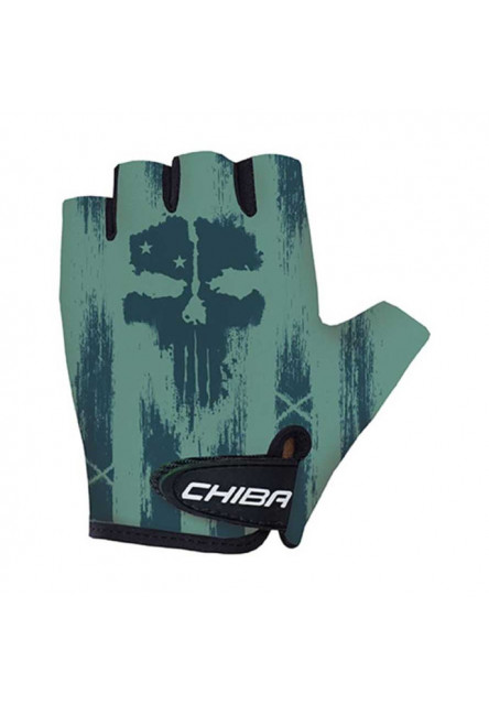Chiba Detské cyklistické rukavice Cool Kids SKULL XS