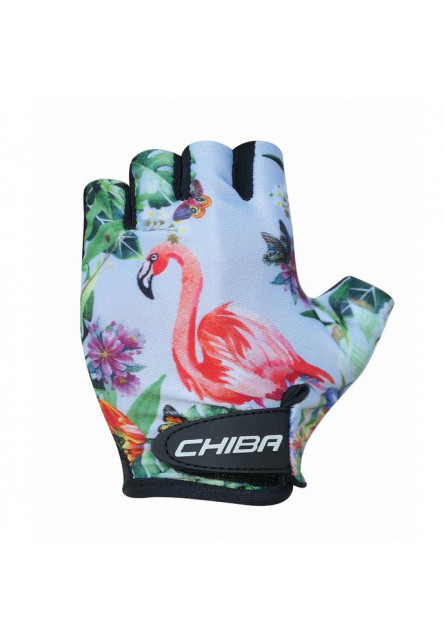 Chiba Detské cyklistické rukavice COOL KIDS Flamingo M