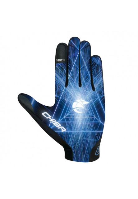 Chiba Detské cyklistické rukavice Trinity Youth BLACK-BLUE XS/S