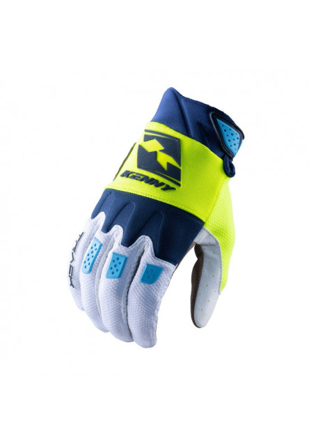 KENNY Detské cyklistické rukavice TRACK KID NAVY NEON 5