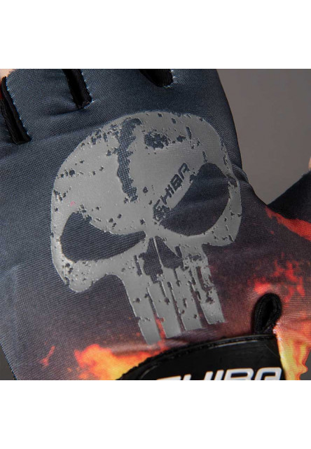 Chiba Detské cyklistické rukavice Cool Kids SKULL M