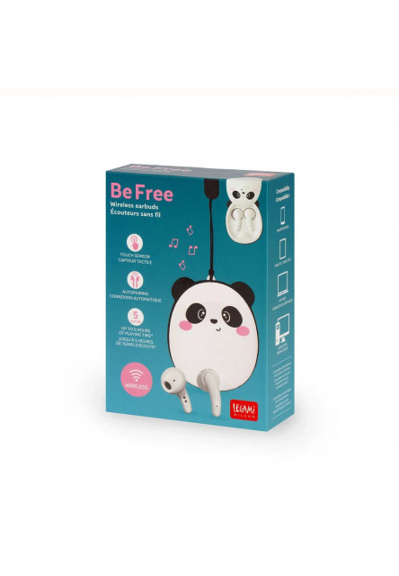 Bezdrôtové slúchadlá Legami Be Free - Wireless Earbuds - Panda