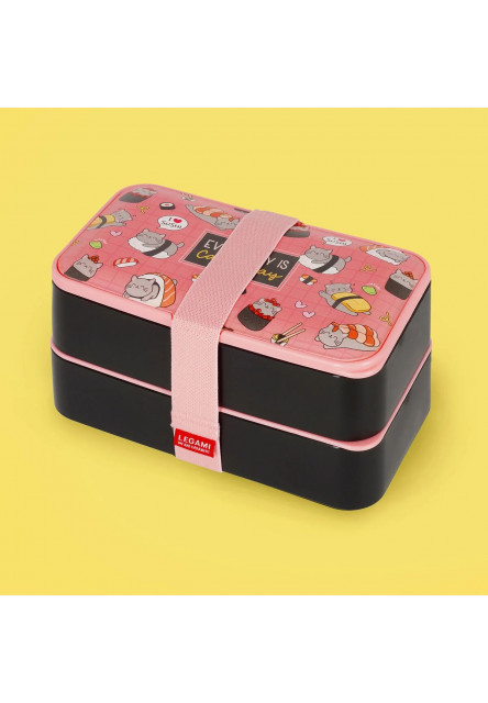 Box na desiatu Legami Lunch Box - Sushi Cat - 1200 Ml