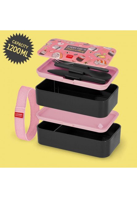 Box na desiatu Legami Lunch Box - Sushi Cat - 1200 Ml