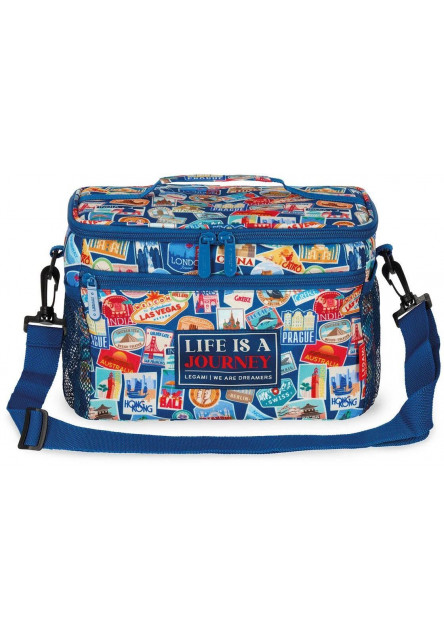 Taška na desiatu Legami Lunch Bag - Travel - Stickers - 7,7 L