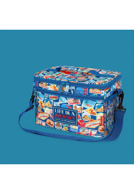 Taška na desiatu Legami Lunch Bag - Travel - Stickers - 7,7 L