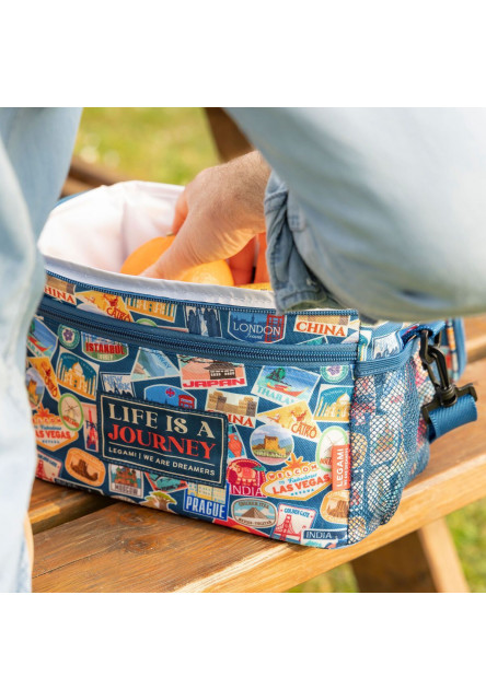 Taška na desiatu Legami Lunch Bag - Travel - Stickers - 7,7 L