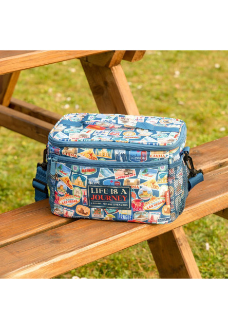 Taška na desiatu Legami Lunch Bag - Travel - Stickers - 7,7 L