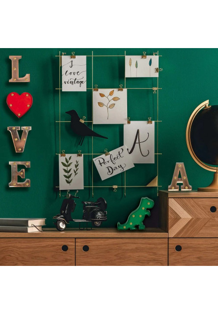 Mini dekoračné svetlo Legami Mini Decorative Light - V - Gold Rose - Letters