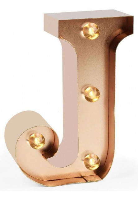 Mini dekoračné svetlo Legami Mini Decorative Light - J - Gold Rose - Letters