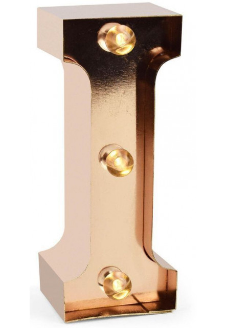 Mini dekoračné svetlo Legami Mini Decorative Light - I - Gold Rose - Letters