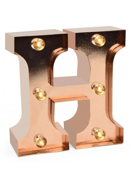 Mini dekoračné svetlo Legami Mini Decorative Light - H - Gold Rose - Letters
