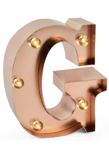 Mini dekoračné svetlo Legami Mini Decorative Light - G - Gold Rose - Letters