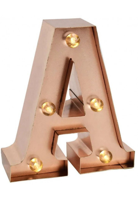 Mini dekoračné svetlo Legami Mini Decorative Light - A - Gold Rose - Letters