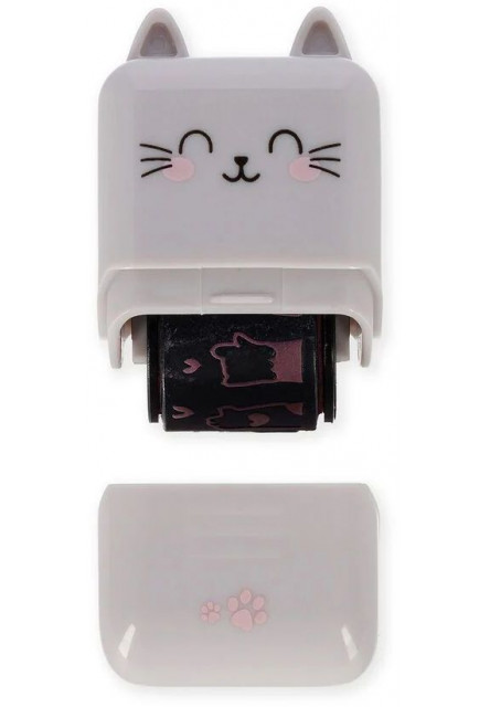 Dekoračné valčekové razítko Legami Deco Roller Stamp - Decorative Roller Stamp - Kitty - Pink Ink
