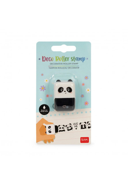 Dekoračná valčeková pečiatka Legami Deco Roller Stamp - Decorative Roller Stamp - Panda - Black Ink